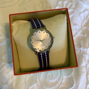 Kate Spade scalloped watch navy and silver